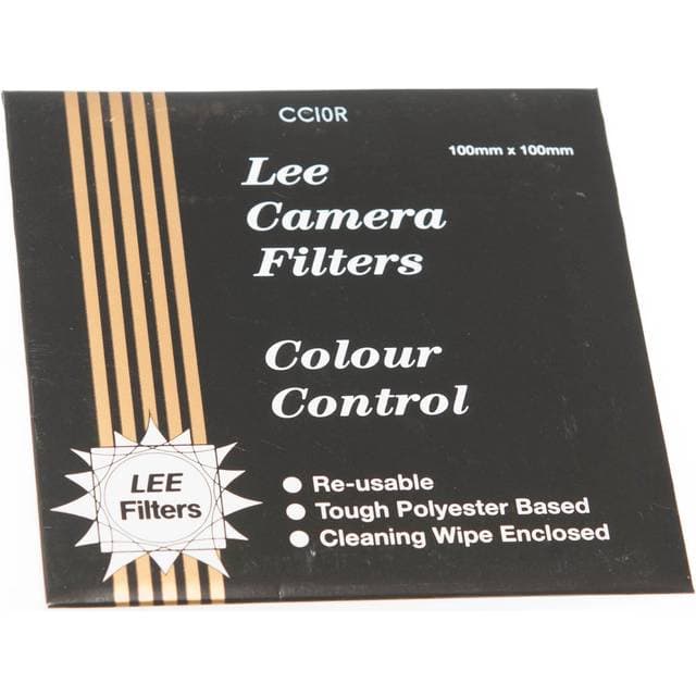 Lee Filters Technical Filter CC10 Red, farveregulerende, 100 x 100mm