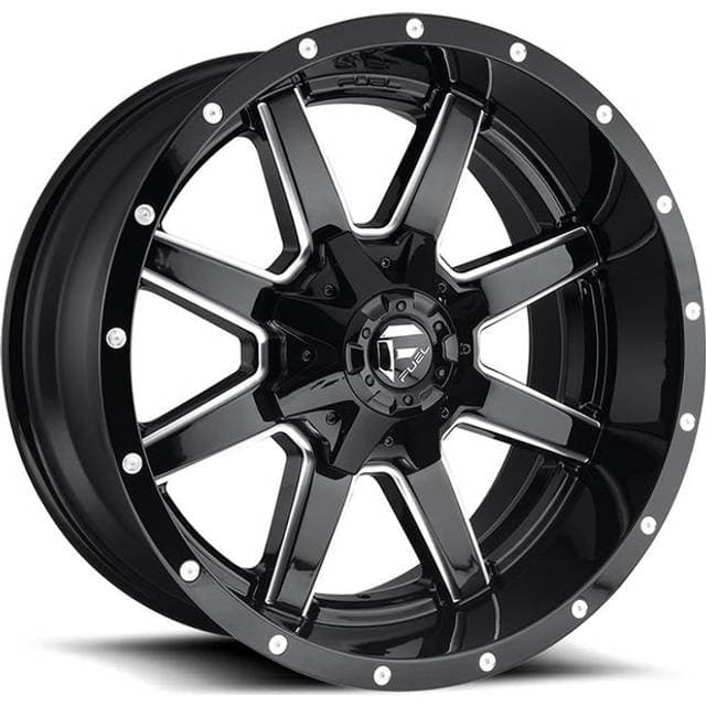 Fuel Milled Gloss Black Maverick Wheel D61018908250