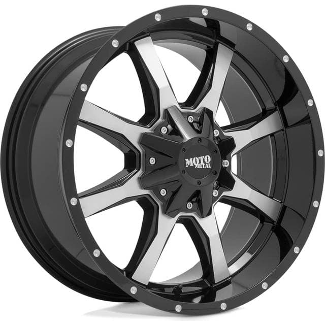 Moto Metal MO970 Gloss Black Machined Face 17X8 5X127