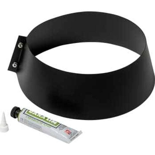 Metalbestos skorsten uØ 300mm krave til inddækning, sort