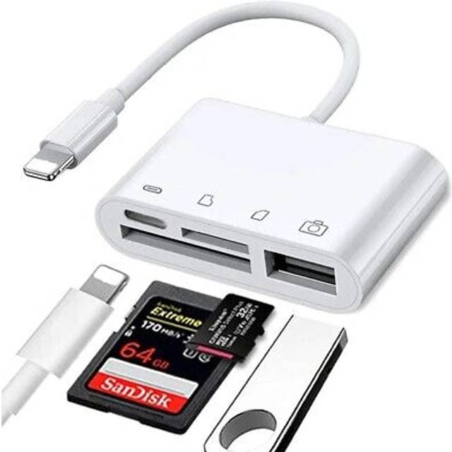 Tradebit Lightning-adapter sd-kartenleser microsd usb 3.0