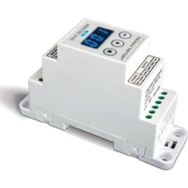 Develtron DMX 512 RGBW decoder DIN RAIL 4x96W -12-24V