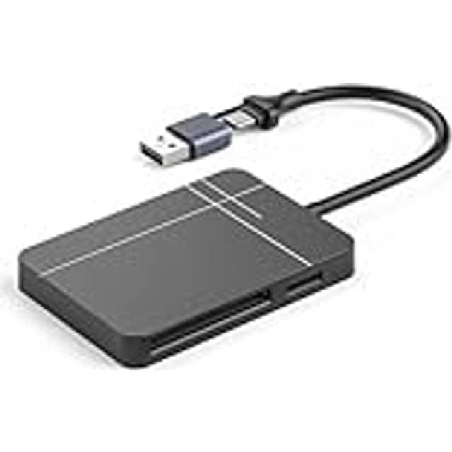 Nordic USB-A 3.1 USB-C Kortlæser 4 Slot CF SD 4.0 MicroSD 4.0 MS UHS-II