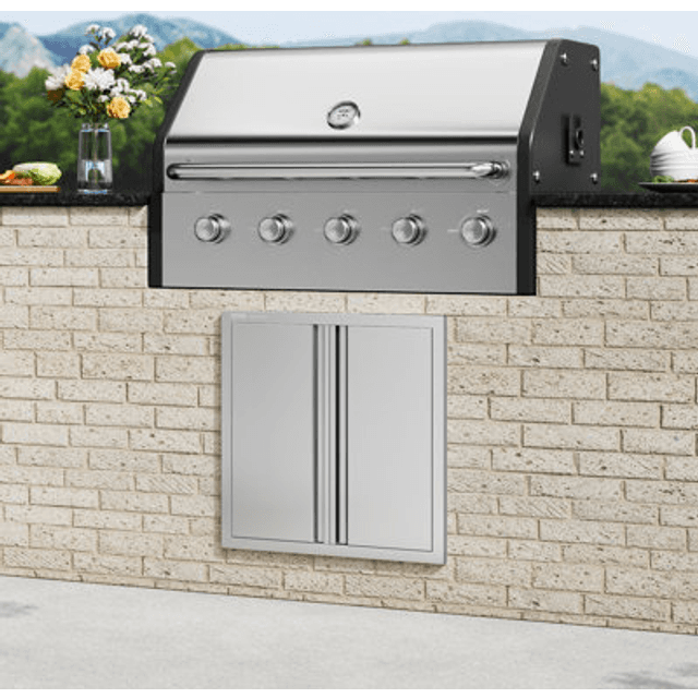 VEVOR BBQ Adgangsdør 610x610 mm Dobbelt Udendørs