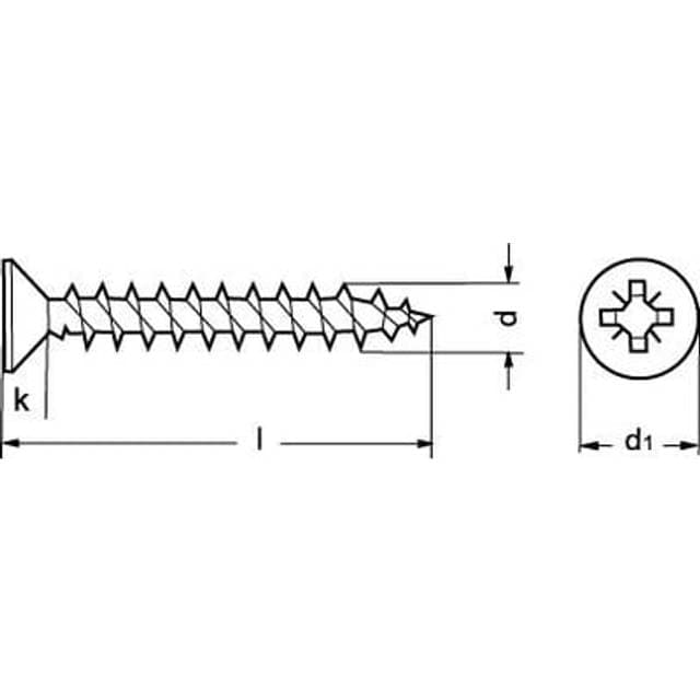 ART 3,5X20 RFA2 spånpladeskrue Z Gleitmo 615 500