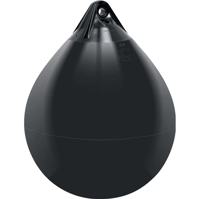 Polyform Polyform jordbærfender sort/sort top Polyform A2 jordbær fender 390x500mm sort med sort top