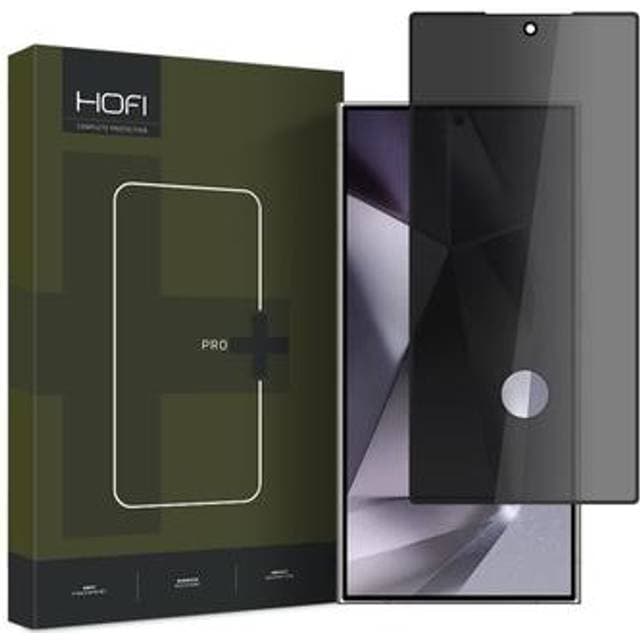 MTP Products Samsung Galaxy S24 Ultra Hofi Anti Spy Privacy Skærmbeskyttelse Hærdet Glas 9H Sort Kant