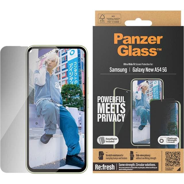 PanzerGlass Ultra-Wide Fit Privacy Screen Protector with EasyAligner for Galaxy A55 5G
