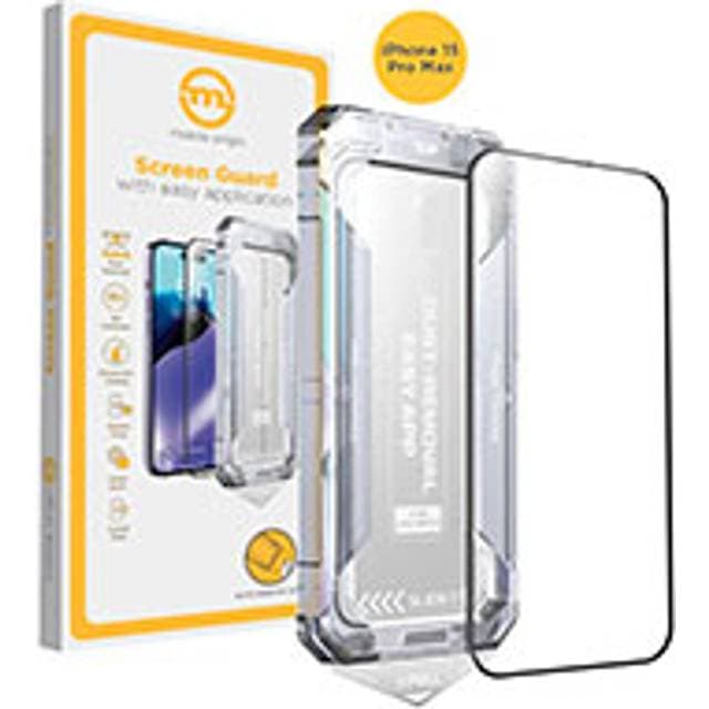 Mobile Origin Mobile Origin Yellow Skærmbeskyttelse t/iPhone 15 Pro Max m/applikator 9H