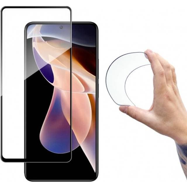 Wozinsky Full Cover Flexi Nano glasfilm hærdet glas med ramme Xiaomi Redmi Note 11 Pro 11 Pro transparent