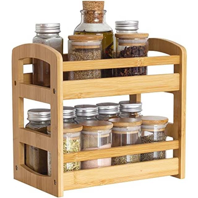 Totally Bamboo 2 Shelf Spice Caddy Organizer Rack