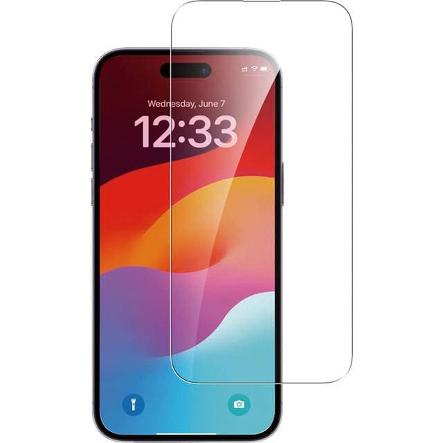 4smarts iPhone 15 Second Glass Skærmbeskyttelse m. Monteringsramme Case Friendly Gennemsigtig