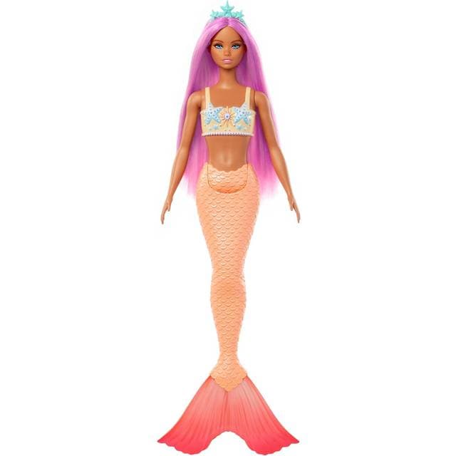 Barbie Mermaid Dolls with Colorful Hair Tails & Headband Accessories HRR05