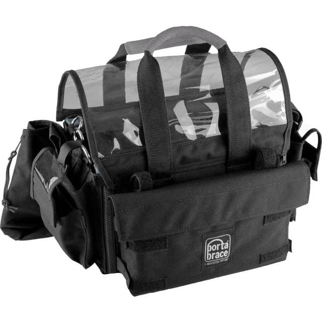 PortaBrace Porta Brace Audio Organizer with AH-2H Harness Kit No Strap Medium, Black