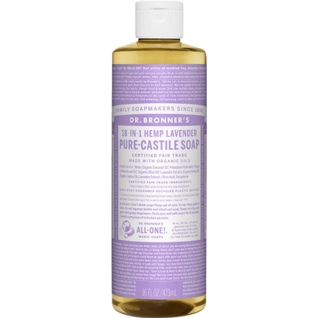 Dr. Bronners Pure Castile Liquid Soap Lavender 473ml