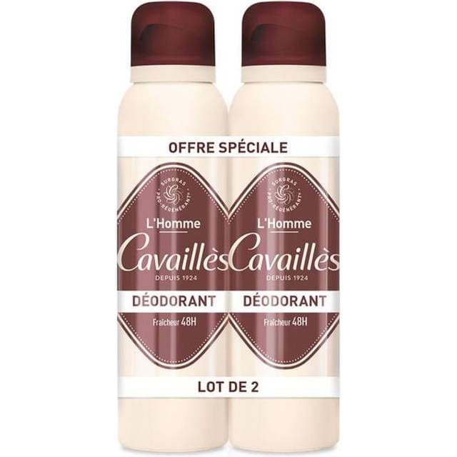 Roge Cavailles L'Homme 48H Friskhed Deodorant Spraypakke 2x150ml