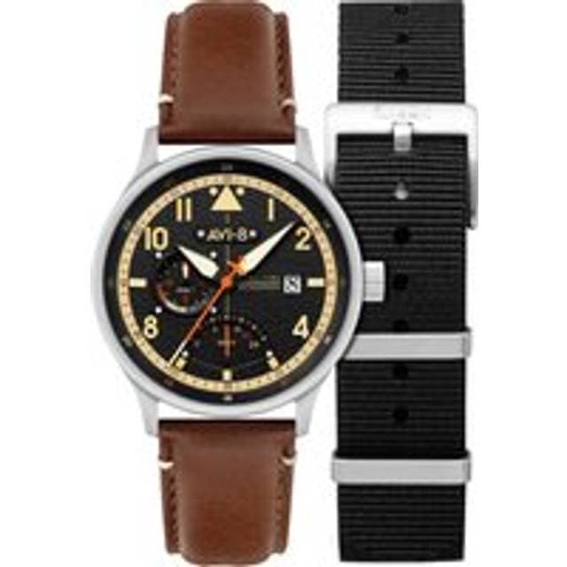 AVI-8 Hawker Hurricane Sort Læder Ø44 mm