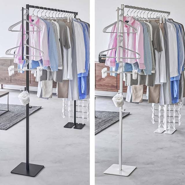 Yamazaki Home Sammenklappeligt Tøjstativ Tørrestativ - Hvid