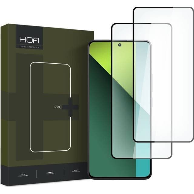 Hofi Xiaomi Redmi Note 13 5G 13 Pro 4G 5G Glass Pro Hærdet Glas Skærmbeskyttelse Case Friendly 2-Pak Sort Kant