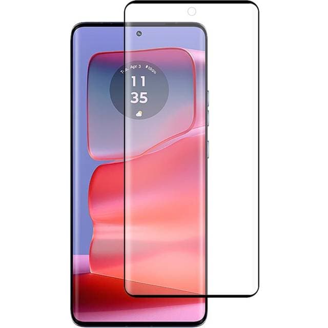 MAULUND Motorola Edge 50 Pro Hærdet Glas Full-Fit Skærmbeskyttelse Sort Kant