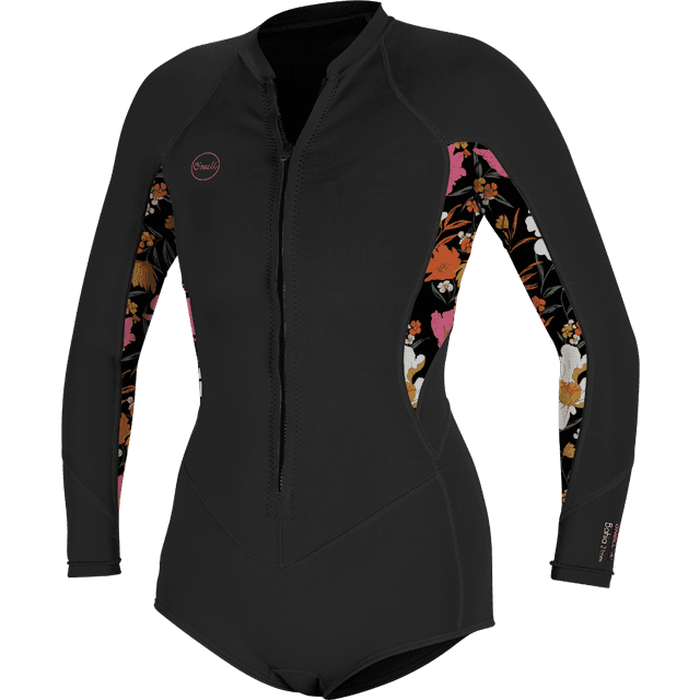 O'Neill Bahia 2mm Front Zip Spring Wetsuit Black, Blue & Black