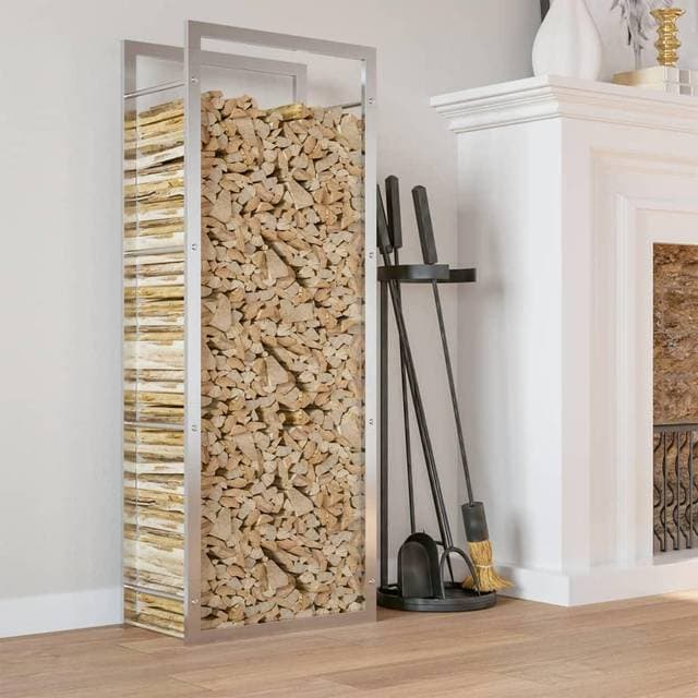 vidaXL Brændestativ 50x28x132 cm rustfrit stål