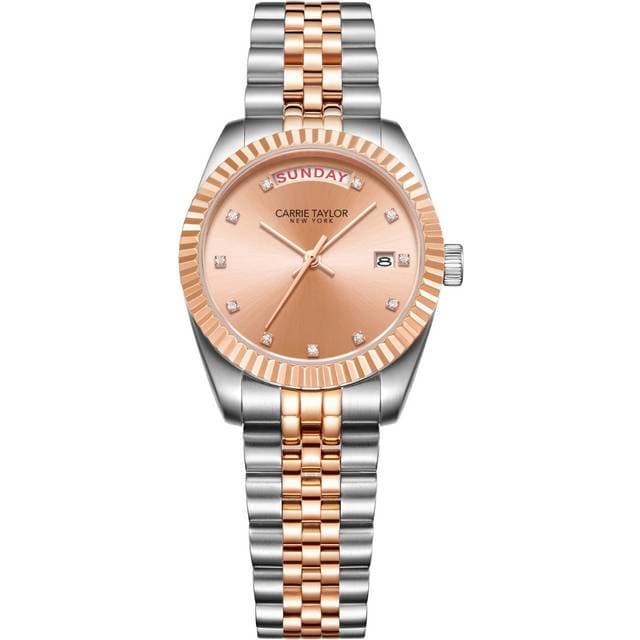 Carrie Taylor Astoria Day-Date Jubilee CTW1701 Krystal roseguldfarvet kvarts dameur