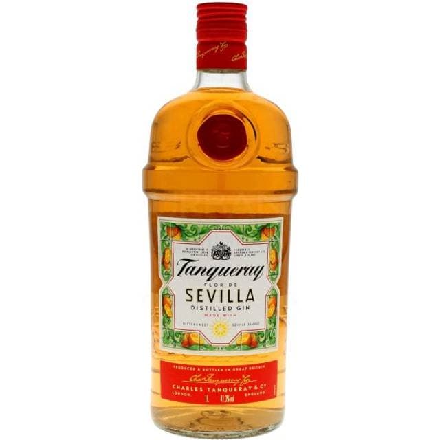 Tanqueray Flor de Sevilla Gin Köstliche Orangenaromen Perfekt für Cocktails & Abende mit Freunden Exzellent in Gin Tonic 41,3% vol 1000ml Einzelflasche