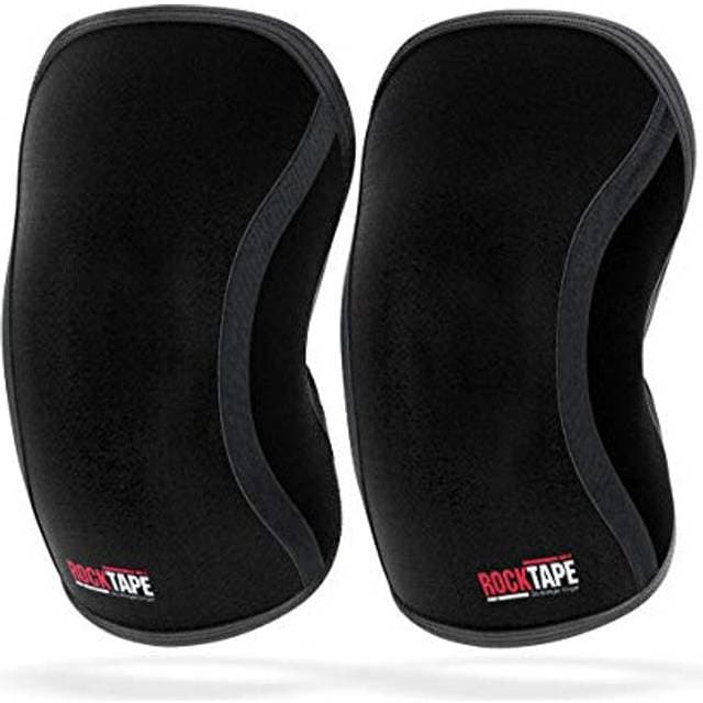 ROCKTAPE Assassins Knee Sleeves, Workout Knee Support, Neoprene Durability and Comfort, Black, L, Pack of 2