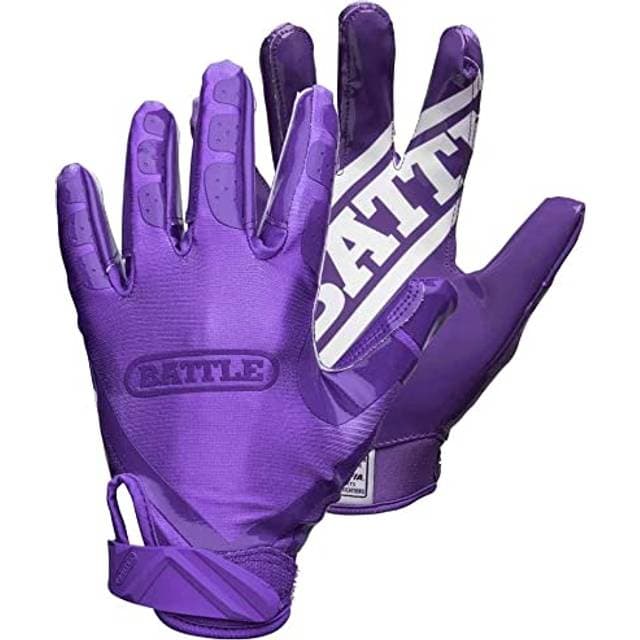 Battle Double Threat Football Gloves Ultra-Tack Sticky Palm Receiver