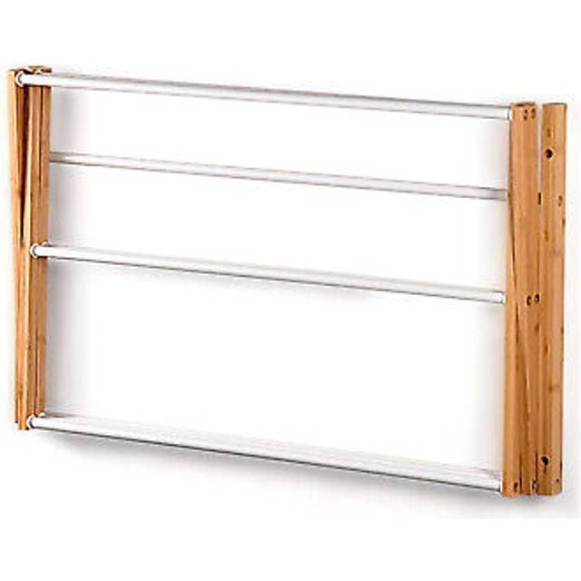 Kesper Bambus Vasketøjsstativ Til Væg - 6 Stænger