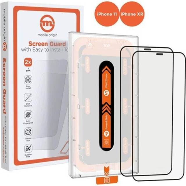 Mobile Origin Mobile Origin Screen Guard iPhone 11 XR with easy applicator 2 pack