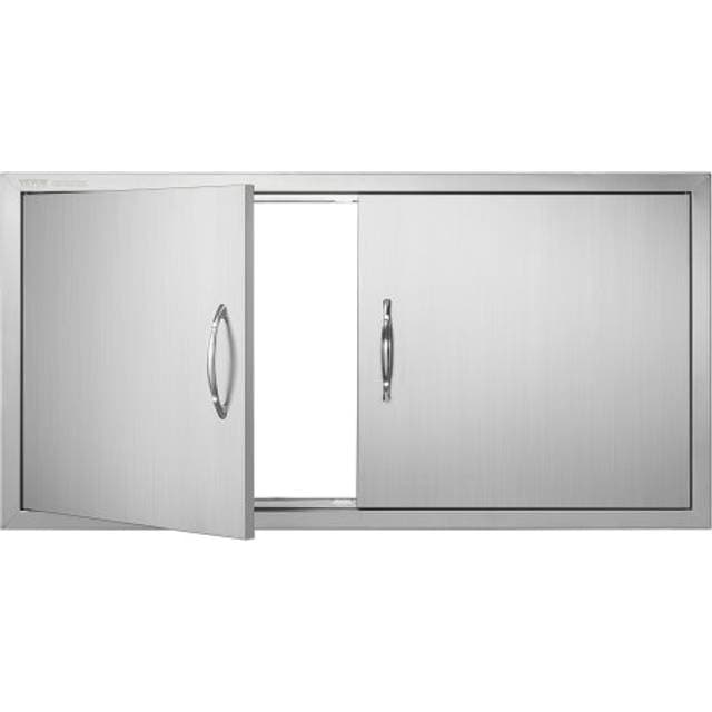 VEVOR 1067x534 mm BBQ Ø-adgangsdør Rustfrit Stål