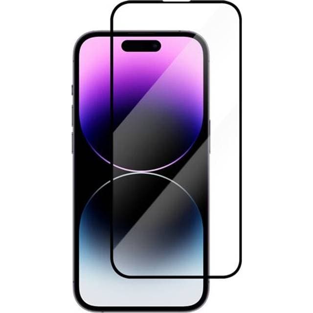 Vmax Hærdet skærmbeskyttelse med sort ramme til iPhone 14 Pro Max