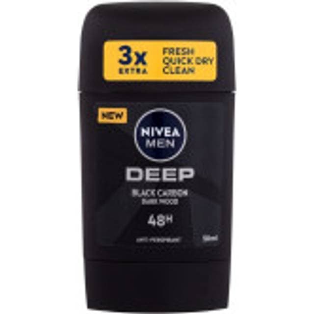 Nivea Solid Antiperspirant Deep Black Carbon 50.3ml 2-pak