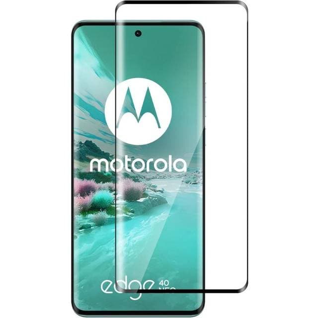 MAULUND Motorola Edge 40 Neo Hærdet Glas Full-Fit Skærmbeskyttelse Sort Kant
