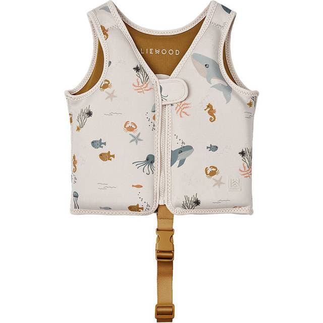 Liewood Svømmevest 19-30 kg Dove Sea Creature/Sandy Svømmevest