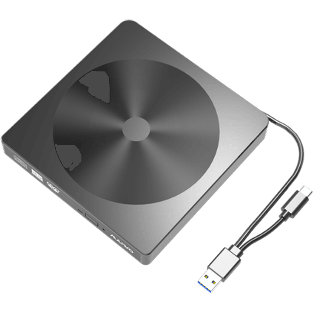 Maiwo Slim USB DVD/CD Player Both USB-C and USB-A External Optical Drive