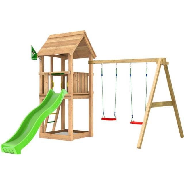 Jungle Gym Playtower Club 2.1 w/2 Swing Module 220 & Slide