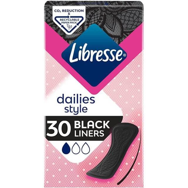 Libresse Dailies Style Black Liners Regular 30-pak