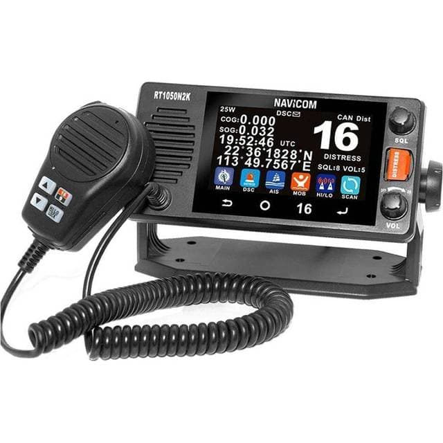 Navicom Fixed Vhf with touch screen and receiver ais NMEA2000 25 w Noir