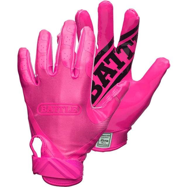 Battle Double Threat Football Gloves Ultra-Tack Sticky Palm Receiver