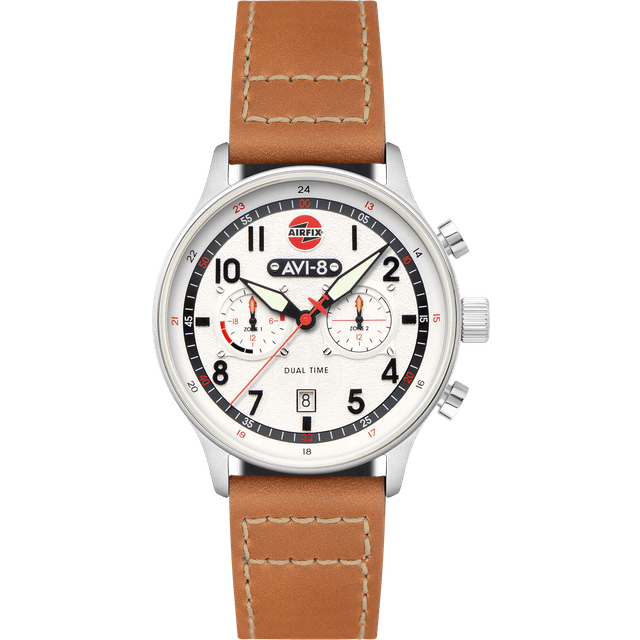 AVI-8 AV-4088-06 Mens Watch Hawker Hurricane Dual-Time Chronograph 43mm