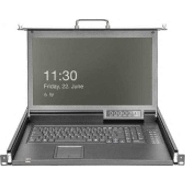 Digitus 17" HD LCD KVM Console, 16-Port HDMI, German Keyboard