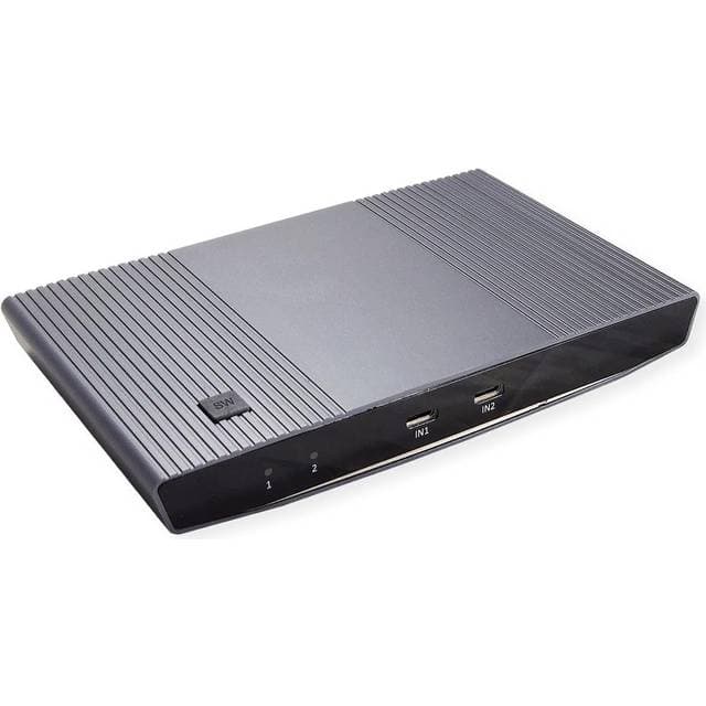 Roline KVM Switch 2fach/Dock USB-C HDMI USB 2x A 1x C KVM-Umschalter USB Typ C 14.01.3427