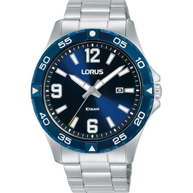 Lorus RH989QX9 Herre 42 mm Analog Kvarts Mineralglas Blue 20 mm