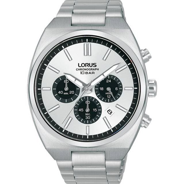 Lorus Chronograph RT369KX9 Herre 43 mm Analog Kvarts Mineralglas Silver 20 mm