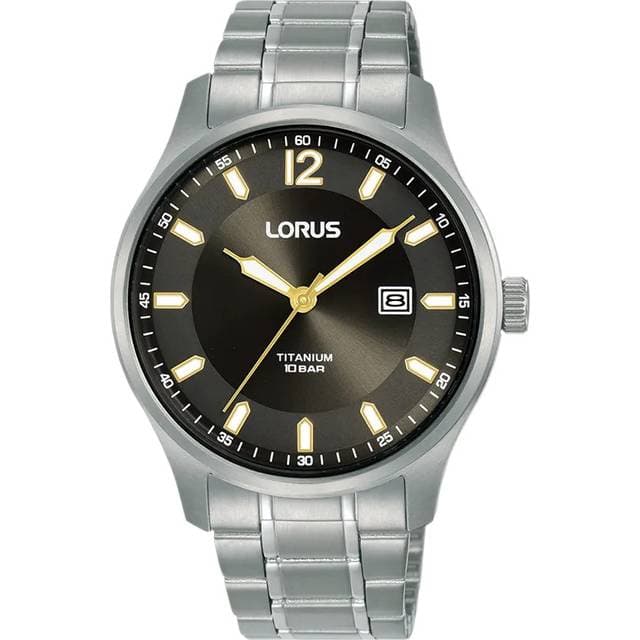 Lorus Titanium RH999QX9 Herre 40 mm Analog Kvarts Mineralglas Black 18 mm