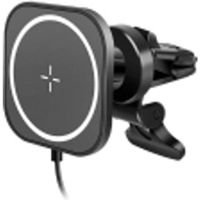 LogiLink Magnetic car smartphone holder with charging function, squared