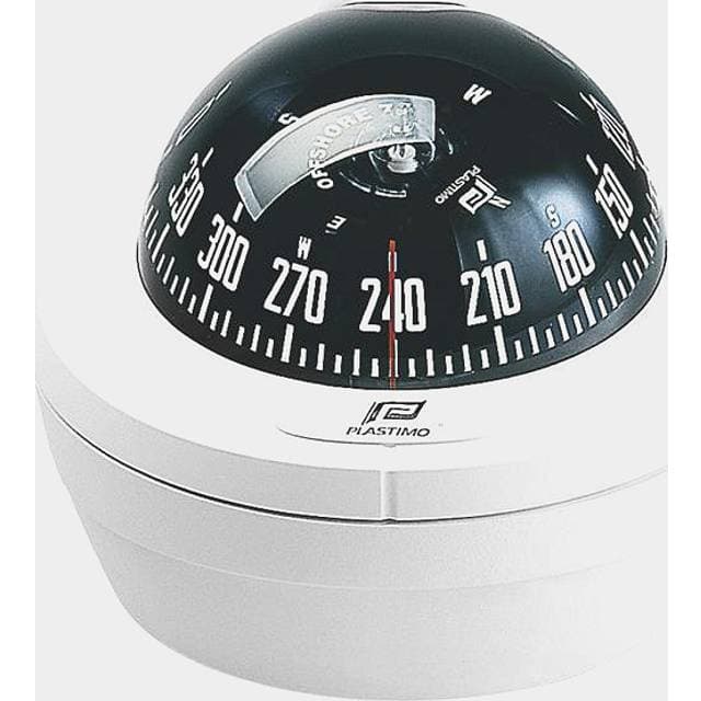 Plastimo Kompass Offshore 75 Weißer Sockel mit Schwarzer Rose